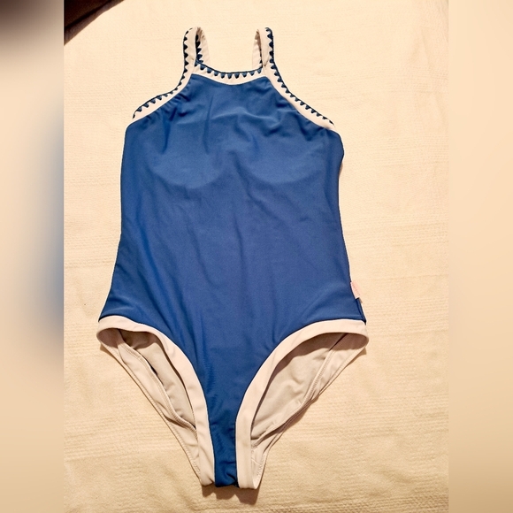 Seafolly women's blue & white swim suit, no size tag - Picture 1 of 4